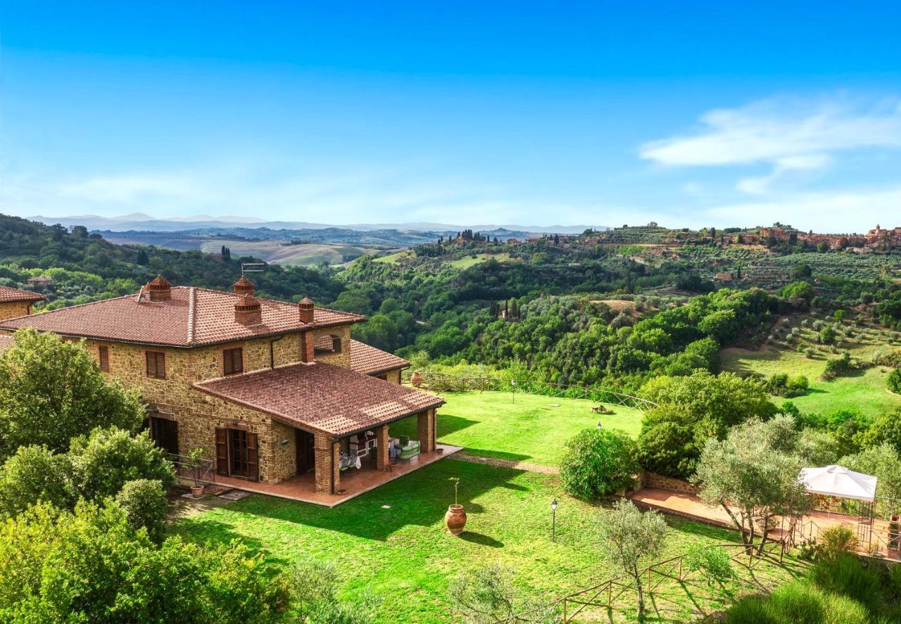 Casa Ora D'Oro - Panoramic Views / Pool / Private Garden Villa Trequanda Exteriör bild