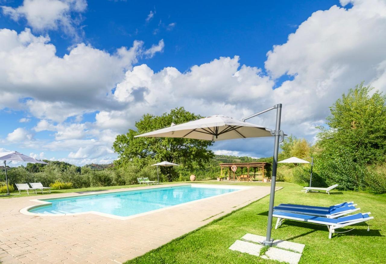 Casa Ora D'Oro - Panoramic Views / Pool / Private Garden Villa Trequanda Exteriör bild