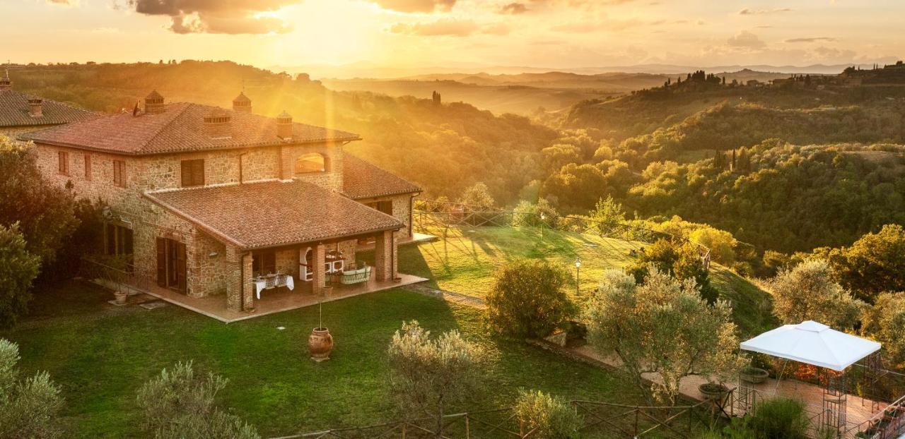 Casa Ora D'Oro - Panoramic Views / Pool / Private Garden Villa Trequanda Exteriör bild