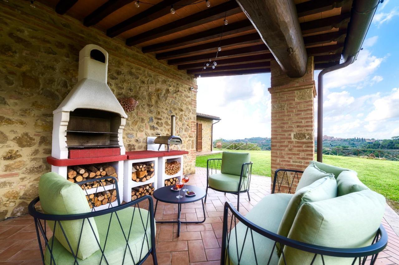 Casa Ora D'Oro - Panoramic Views / Pool / Private Garden Villa Trequanda Exteriör bild