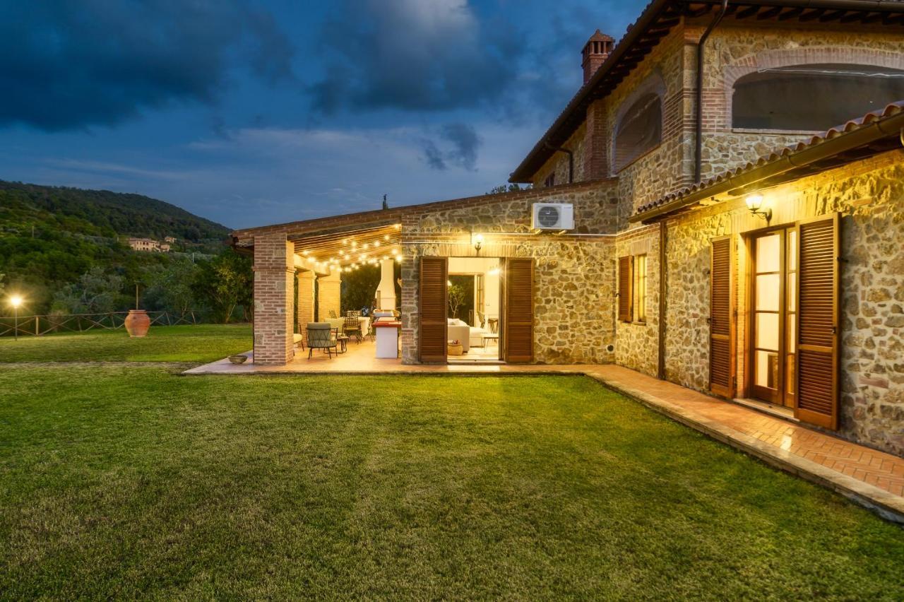 Casa Ora D'Oro - Panoramic Views / Pool / Private Garden Villa Trequanda Exteriör bild